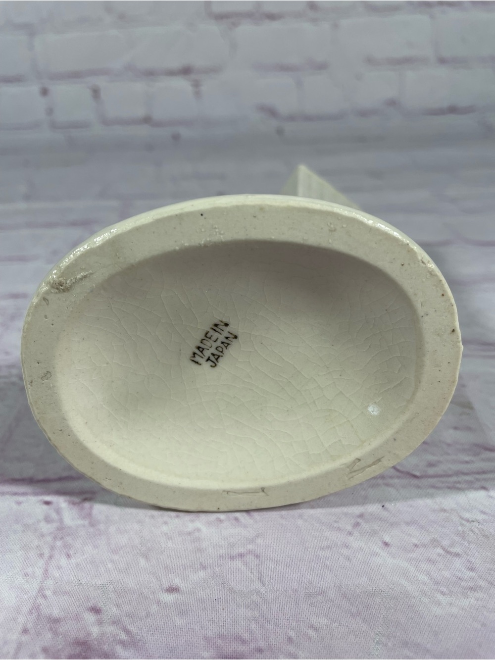 Vintage Double Gladiola Ceramic Flower Vase Made in Japan - Picture 10 of 10